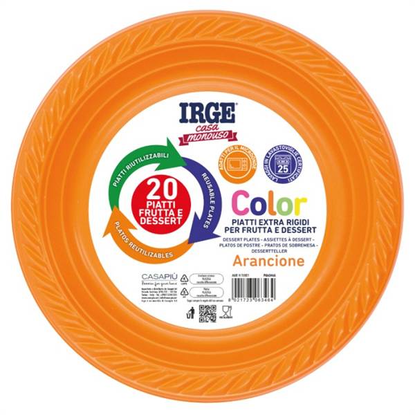 IRGE PIATTI DESSERT 20PZ ORANGE 