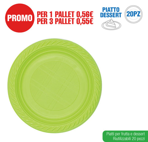 Irge Piatti Dessert 20pz Verde