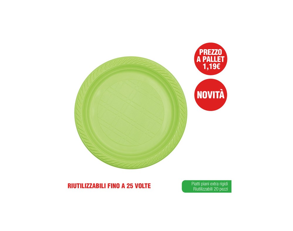 IRGE PIATTI PIANI 20PZ GREEN