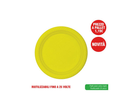 Irge Piatti Piani 20pz Yellow