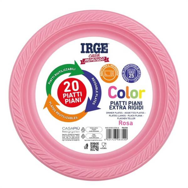 IRGE PIATTI PIANI 20PZ ROSA 