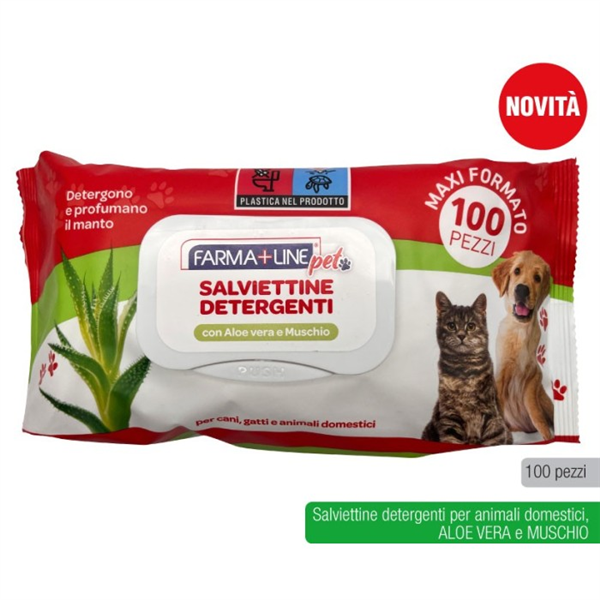 FARMALINE SALVIETTE PROFUMATE 100PZ PET
