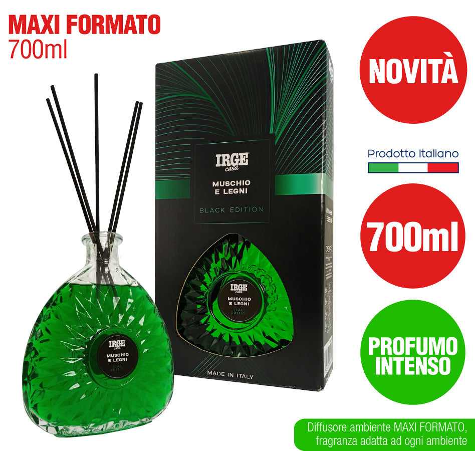IRGE DIFFUSORE 700ML C/BAST MUSCHI E LEG - Infinity Home Store