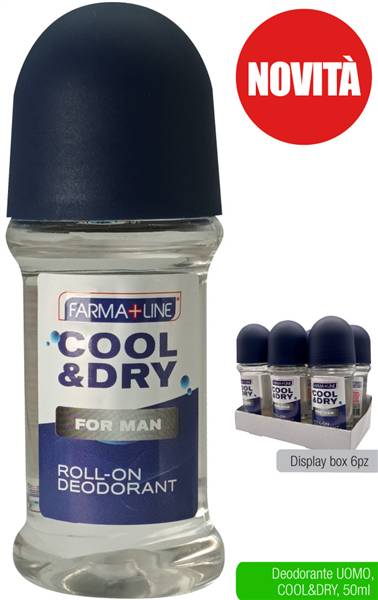FARMALINE DEO ROLL ON 50ML UOMO COOL AND DRY