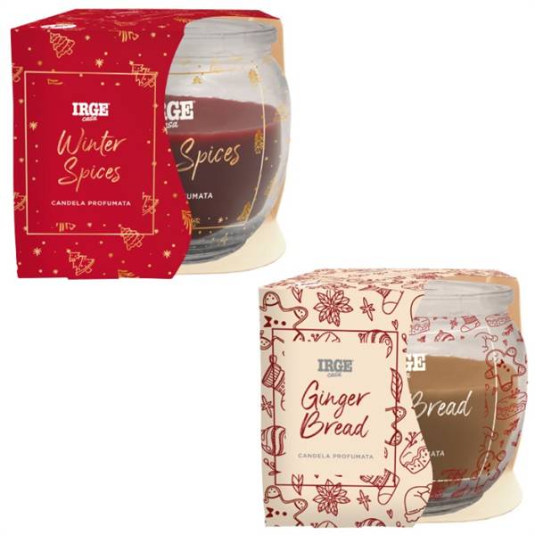 IRGE CANDELA PROFUMATA 70GR NATALE WINTER SPICES + GINGER BREAD