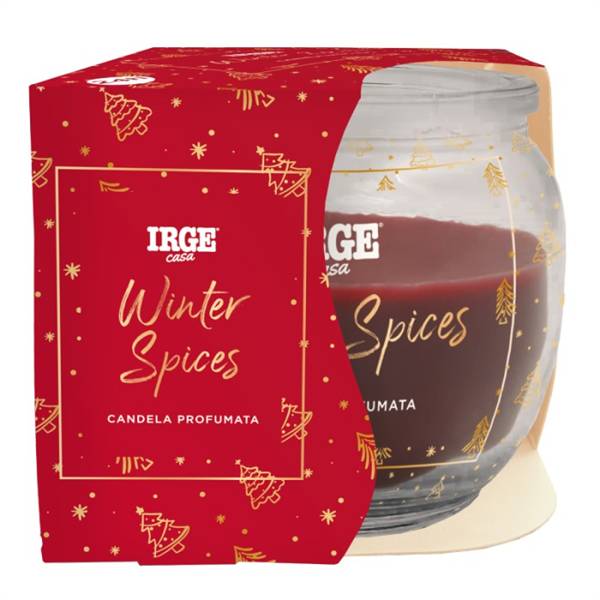 IRGE CANDELA PROFUMATA 70GR NATALE WINTER SPICES + GINGER BREAD