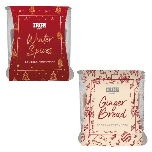 IRGE CANDELA PROFUMATA 70GR NATALE WINTER SPICES + GINGER BREAD