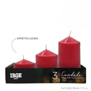 IRGE CANDELE PILLAR ROSSO LUCIDO 
