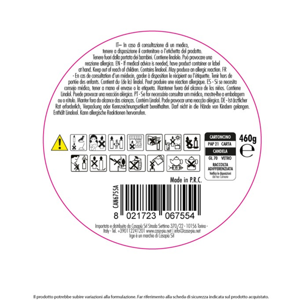 IRGE CANDELA VASO 460GR LAVANDA 