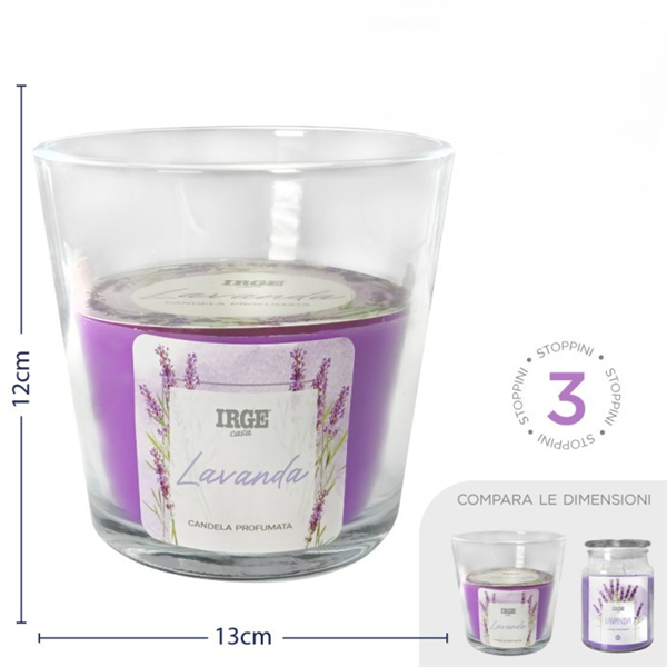 IRGE CANDELA VASO 460GR LAVANDA 