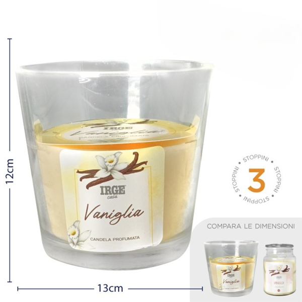 IRGE CANDELA VASO 460GR VANIGLIA 