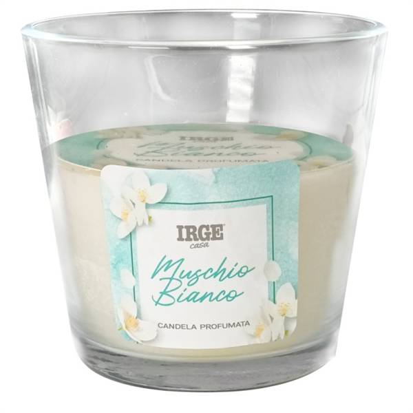 IRGE CANDELA VASO 460GR MUSCHIO BIANCO 