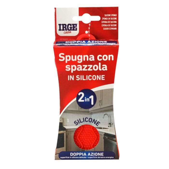 IRGE SPUGNA IN SILICONE CON SPAZZOLA