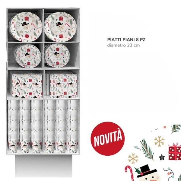 IRGE PIATTI 8PZ PUPAZZO 23CM 