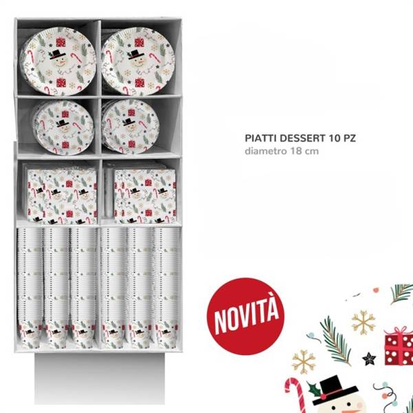 IRGE PIATTI 10PZ PUPAZZO 18CM 