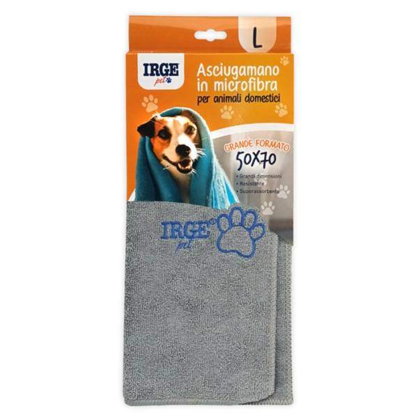 IRGE ASCIUGAMANO PET IN MICROFIBRA 50X70 