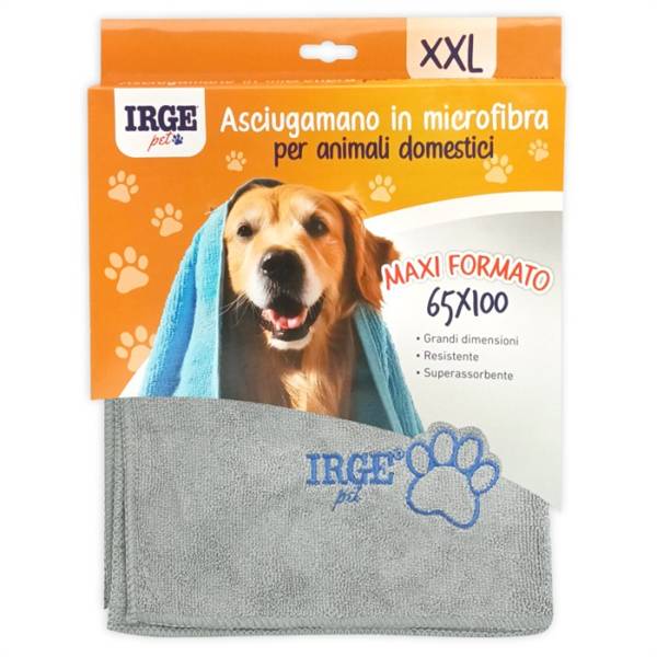 IRGE ASCIUGAMANO PET IN MICROFIBR 65X100 