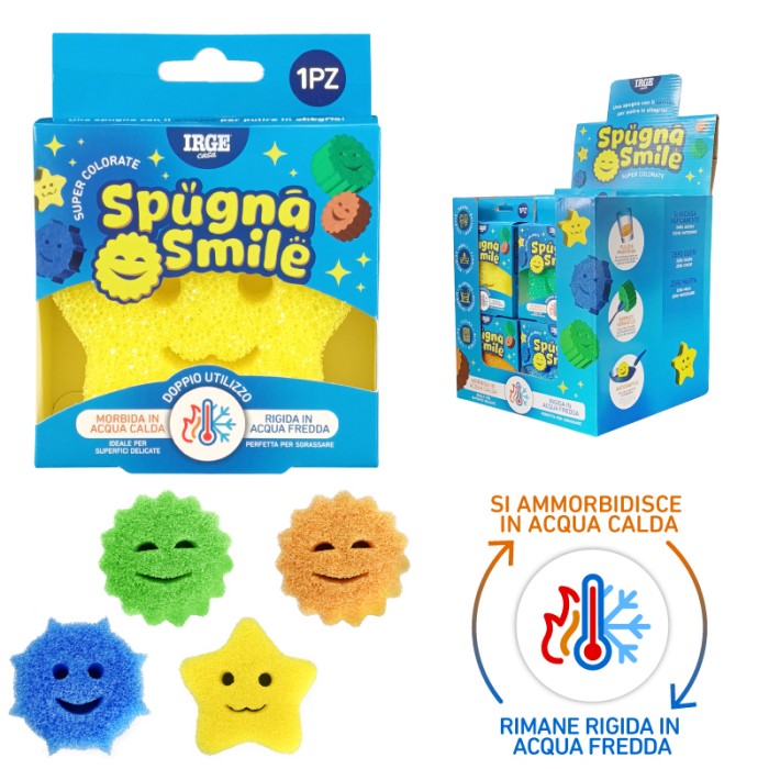 IRGE SPUGNA SMILE SCRUB CM.10X10X3