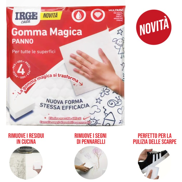 IRGE PANNO MAGICO 4PZ CM.18X18