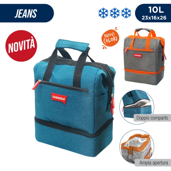 CARRERA BORSA TERMICA 10LT JEANS SMART 23X16X26