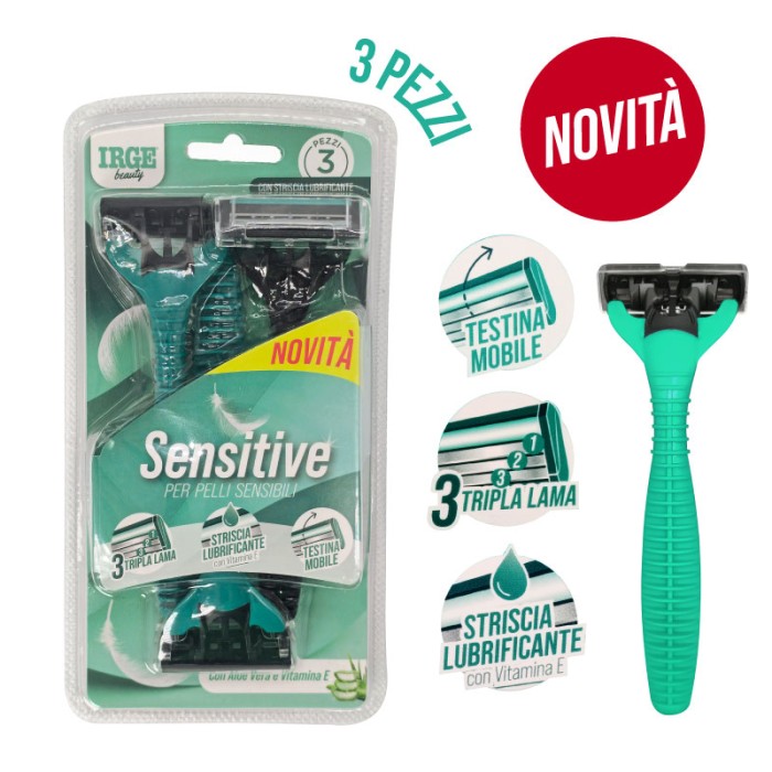 IRGE RASOIO SENSITIVE 3 LAME 3 PEZZI