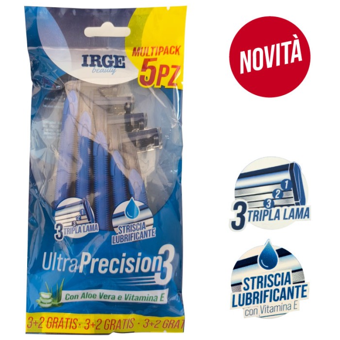 IRGE RASOIO UOMO 3 LAME 5 PEZZI