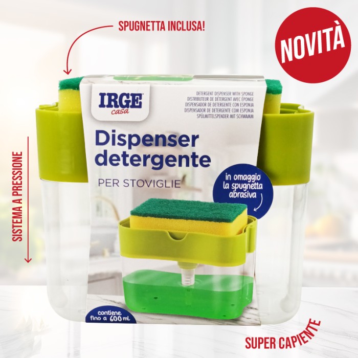 IRGE SPUGNA LAVAPIATTI CON CONTENITORE