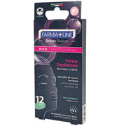 FARMALINE STRISCE DEPILATORIE VISO 12PZ OLIO DI COCCO