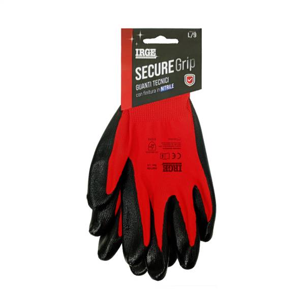 IRGE GUANTI TEC SECURE GRIP NITRILE L/9 