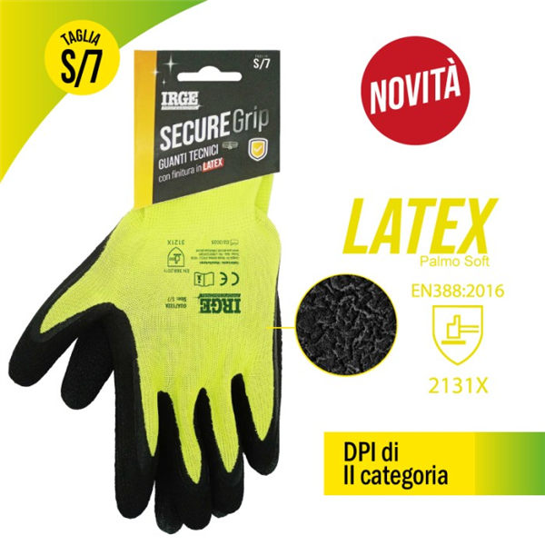 IRGE GUANTI TEC SECURE GRIP LATTICE S/7