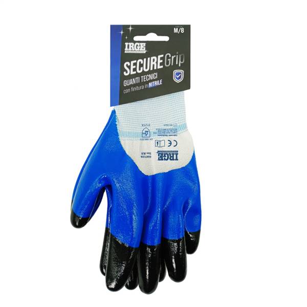 IRGE GUANTI TEC SECURE GRIP NITRILE M/8 