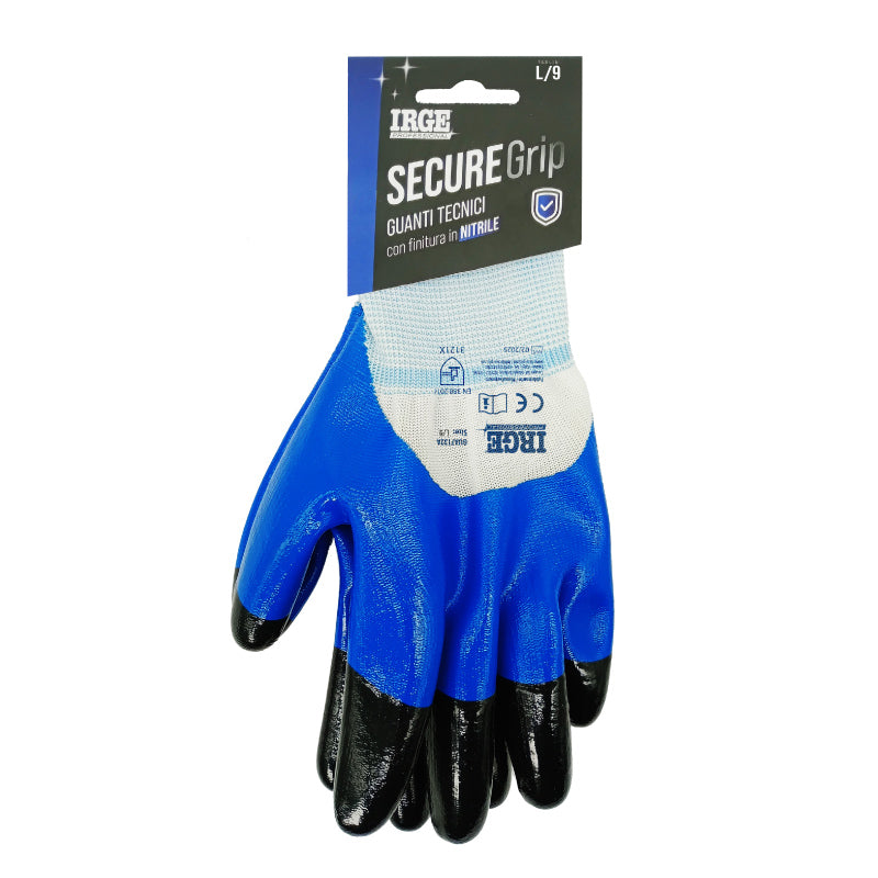 IRGE GUANTI TEC SECURE GRIP NITRILE L/9