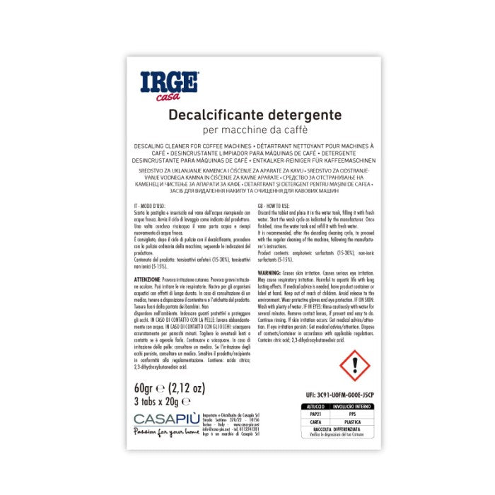 IRGE TABS PULIZIA MACCHINA CAFFE' 3PZ