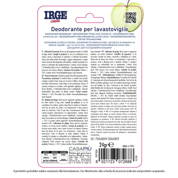 IRGE DEO LAVASTOVIGLIE 1PZ MELAVERDE