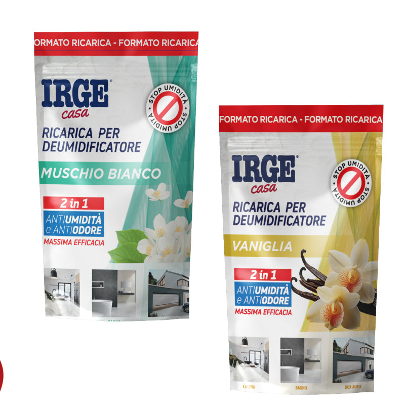 IRGE DEUMIDIFICATORE 450GR RICARICA MUSCHIO BIANCO + VANIGLIA