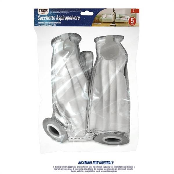 IRGE SACCO ASPIRAPOLVERE VK7 5PZ 