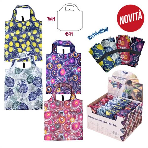 IRGE SHOPPER PIEGHEVOLE DESIGN 45X70 