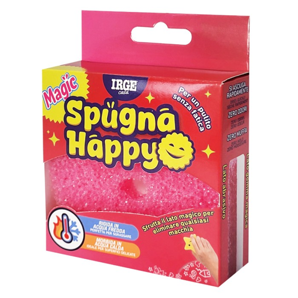 IRGE SPUGNA HAPPY MAGIX 10X10X3CM