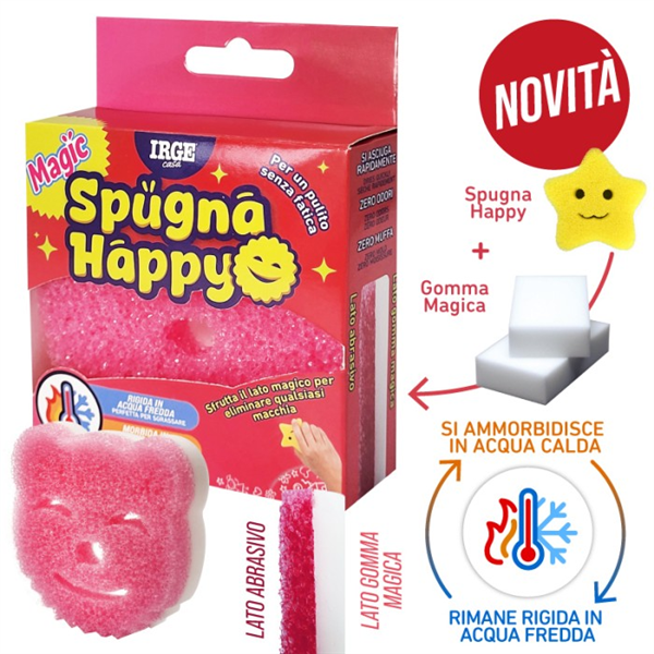 IRGE SPUGNA HAPPY MAGIX 10X10X3CM 