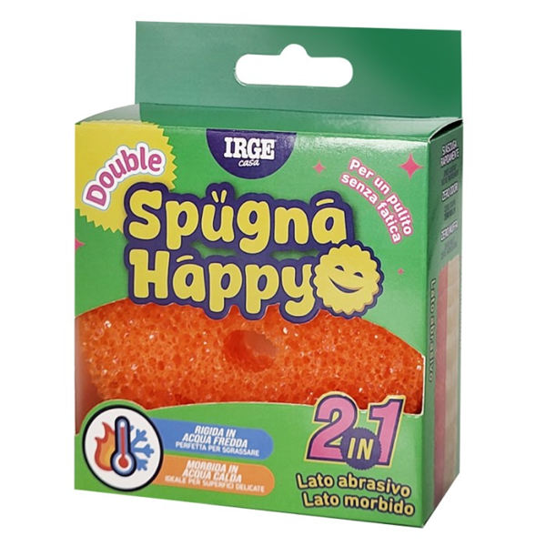 IRGE SPUGNA HAPPY DOUBLE 10X10X4CM