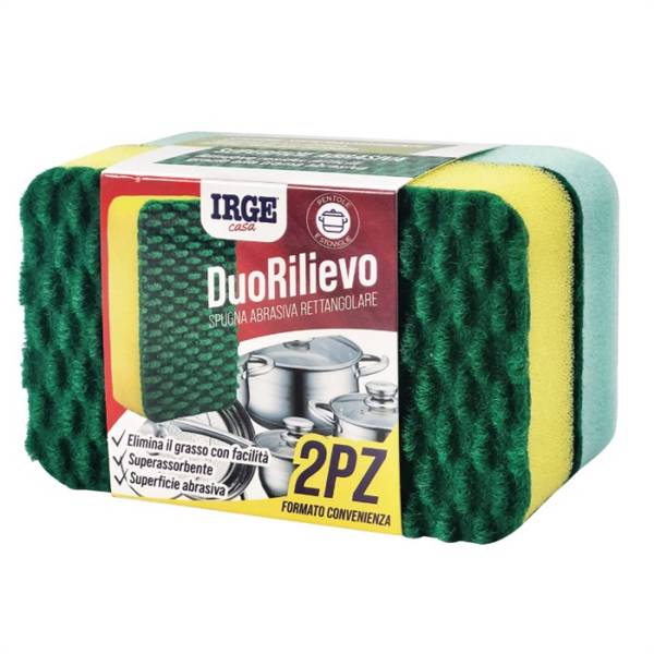 IRGE SPUGNA DUO RILIEVO 2PZ 