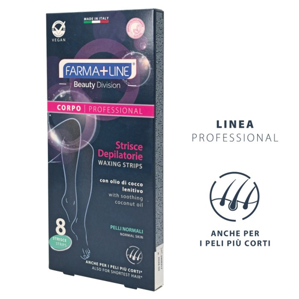 FARMALINE STRISCE DEPILATORIE CORPO 8PZ OLIO DI COCCO