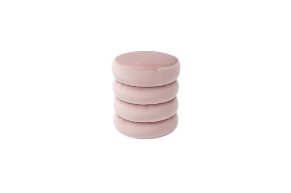 STAR POUF VELLUTO CHEROY ROSA 42XH47 