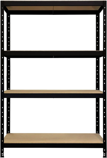 BIACCHI SCAFFALE PESANTE NERO 5 RIP. MDF RIPIANI MDF