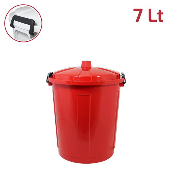 RECA JOLLY BIN C/CHIUSURE ROSSO 7LT 