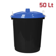RECA BIDONE 50LT BIG BIN NERO+COP BLU 