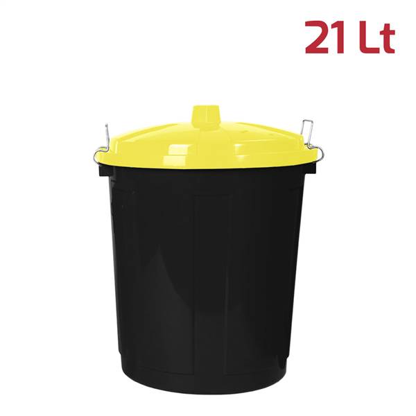 RECA BIDONE MAXI BIN 21LT NERO+COP GIALL 