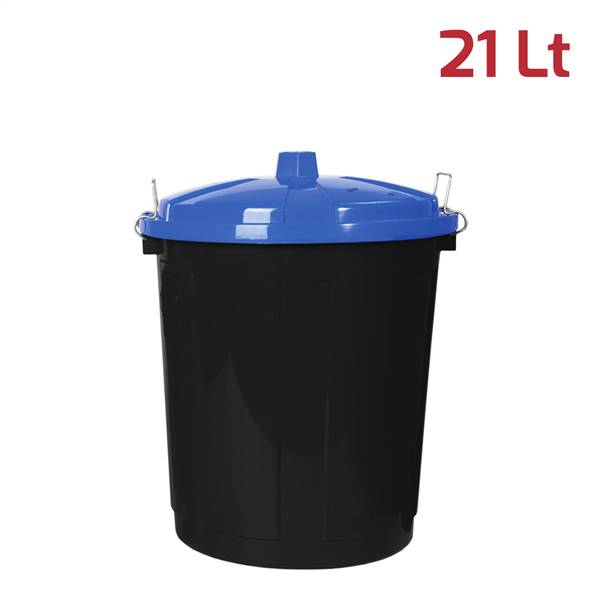 RECA BIDONE MAXI BIN 21LT NERO+COP BLU 