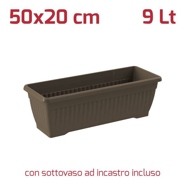 RECA VASO RETT. GAIA C/SOTT 50X20 MARR 