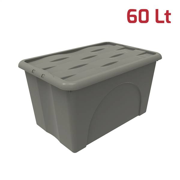 RECA BOX DUNE 60LT C/RUOTE GRIGIO TALPA 60X40X33 CM